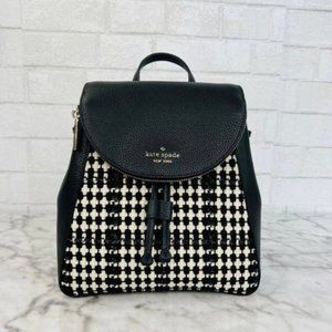 Kate Spade Leila Tweed Fabric Medium Flap Backpack